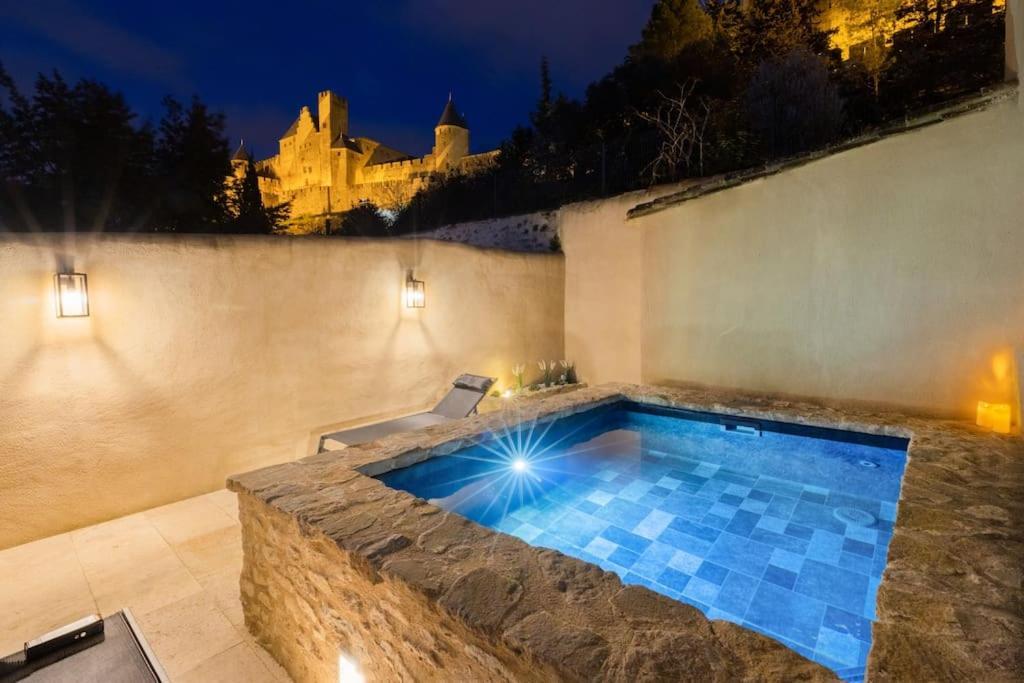 Longue Vie A La Reine - Piscine - Chateau Carcasona Exterior foto